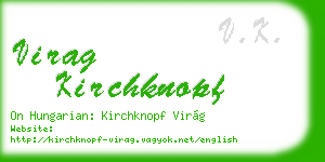 virag kirchknopf business card